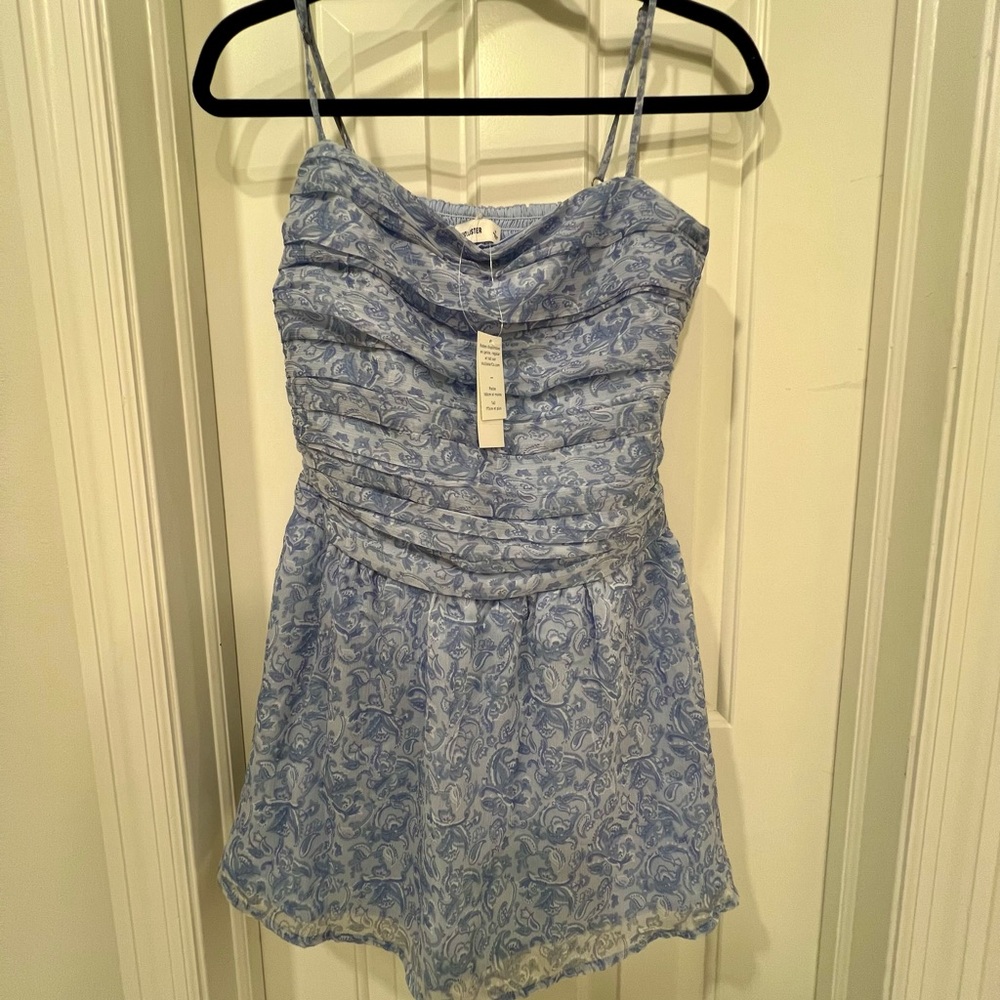 Hollister Blue and White Mini Dress